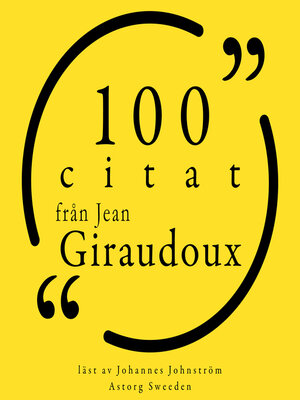 cover image of 100 citat från Jean Giraudoux